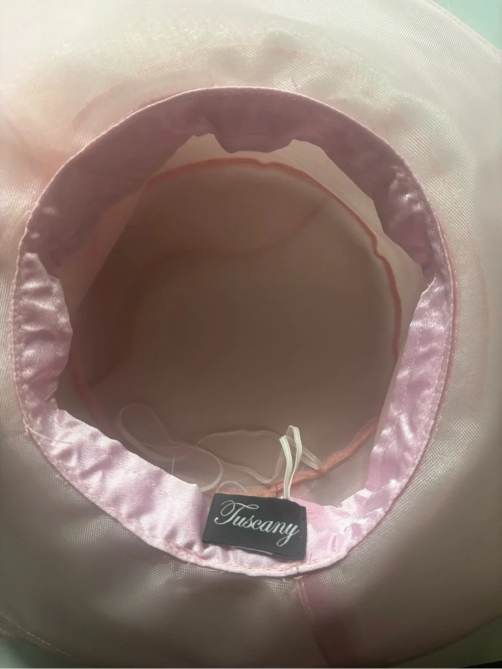 Chiffon Flower Fascinator Hat in Pink and Beige
